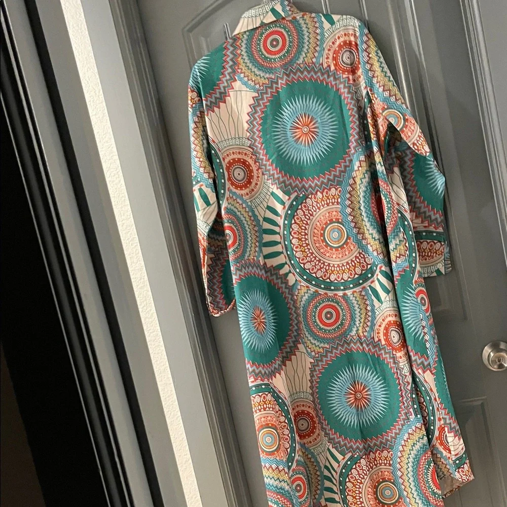 Multicolor Geometric Pattern Dress - Picture 8 of 12